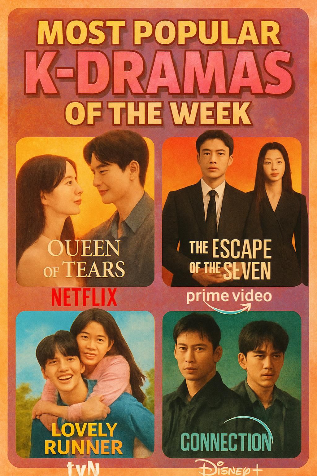 découvrez le top des k-dramas incontournables de la semaine et les plateformes de streaming où les regarder pour ne rien manquer des dernières sorties.